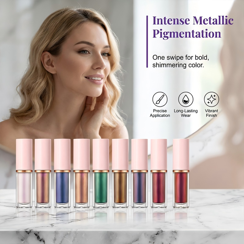 8-teiliges Set mit flüssigem Glitzer-Eyeliner