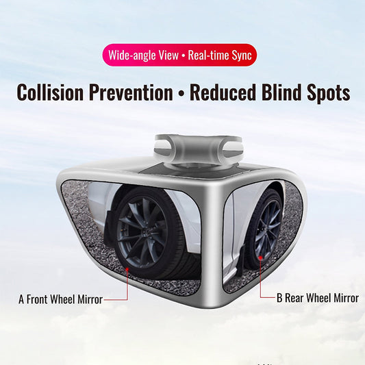 🚗🔥 50% RABATT ⏰ Toter-Winkel-Spiegel mit Dual-Linse – 360° einstellbar & Bordstein-Sicht ✨ mehr Sicherheit beim Spurwechsel & Einparken 🅿️