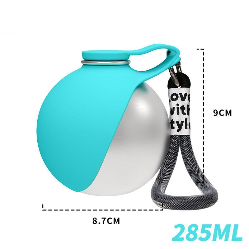 📢📢50 % Rabatt!!🥳 💧Tragbare Haustier‑Wasserflasche aus 304‑Edelstahl mit faltbarem Trinknapf