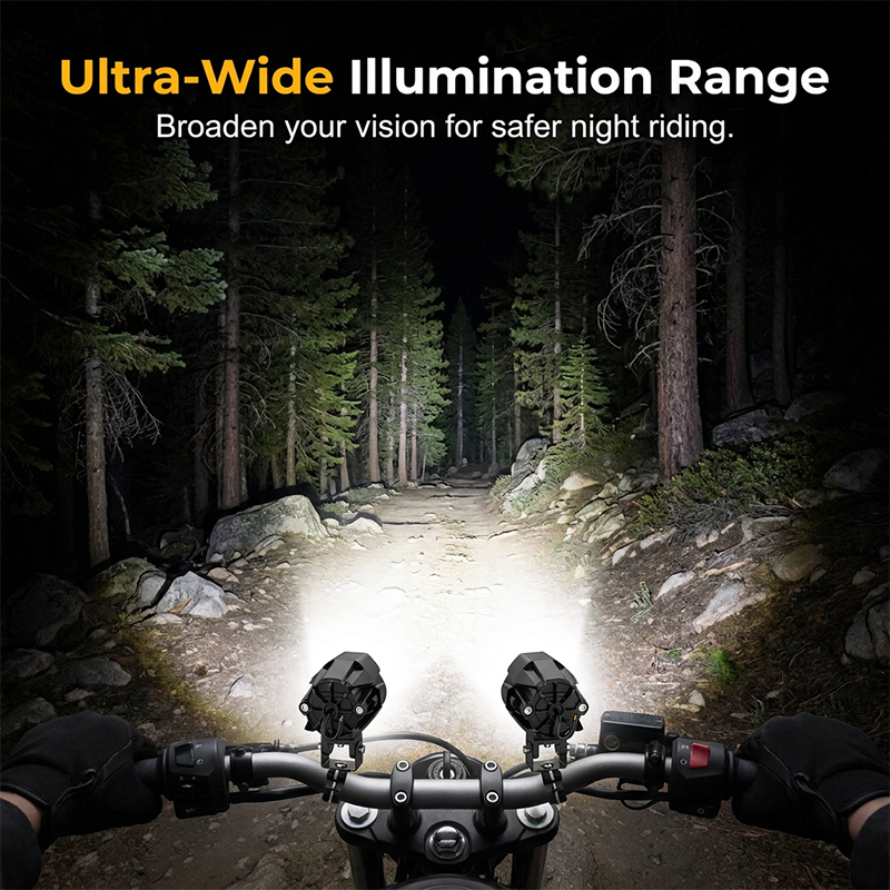 🔵🟡 【Limitierte Auflage: 50 % Rabatt】Zweifarbiger LED-Scheinwerfer für Motorräder – 🌀 Tagfahrlicht (weiß) / Nebellicht (gelb) per Knopfdruck | ❄️ integrierte Kühlung | 🚦 verbesserte Sicht bei jedem Wetter