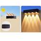 ☀️ LED Solar-Wandleuchte – Wasserdichte Außenbeleuchtung für Garten, Mauer, Terrasse und Hauseingang