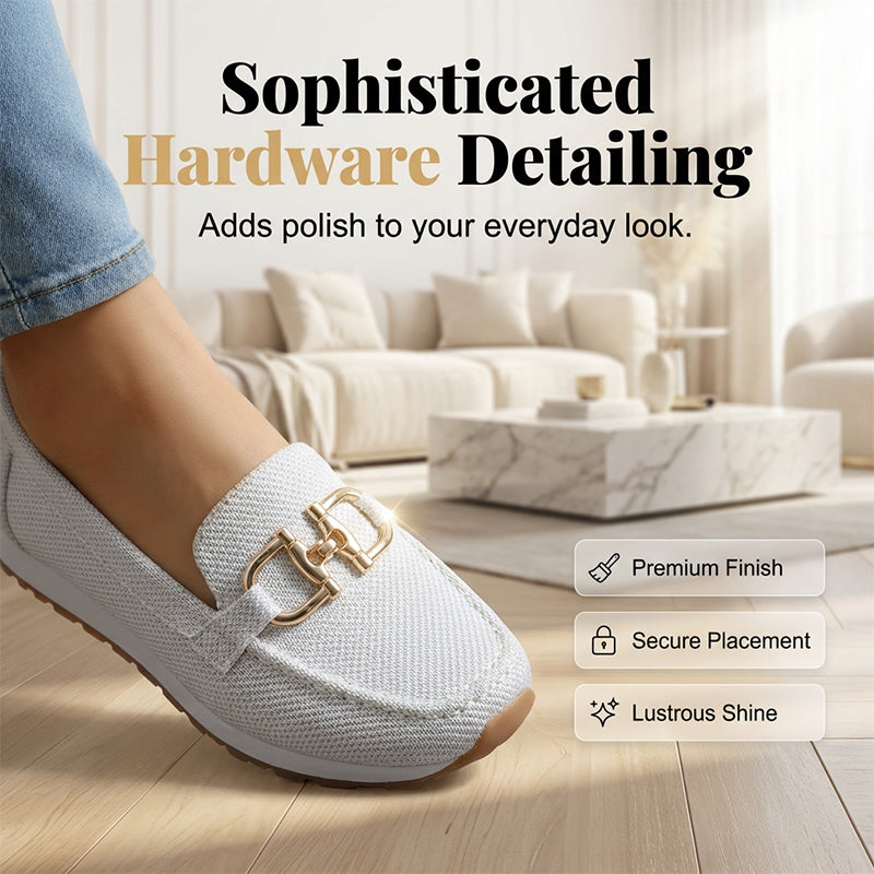 🌞Frühlingserwachen: 50% Rabatt!👟Atmungsaktive Damen-Loafers mit Metallschnalle – Leichte Schlupfschuhe mit bequemer Unterstützung