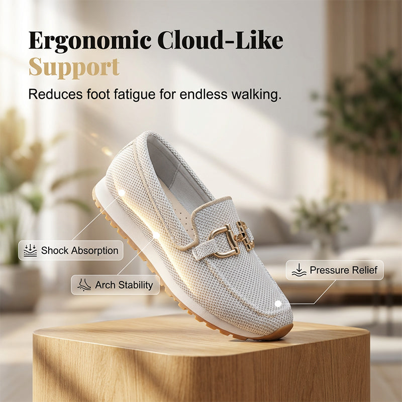 🌞Frühlingserwachen: 50% Rabatt!👟Atmungsaktive Damen-Loafers mit Metallschnalle – Leichte Schlupfschuhe mit bequemer Unterstützung