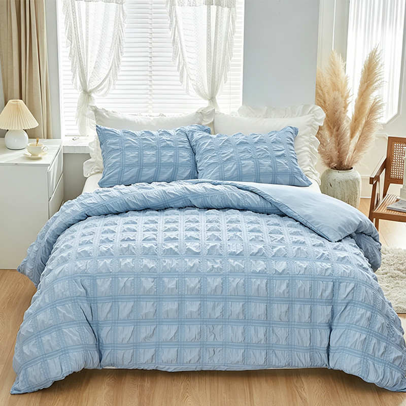 ✨ Limitiertes Sommer-Angebot: 🛋️ 3-teiliger Falten-Bettwäsche-Set, strukturiert & bügelfrei ❄️🍃