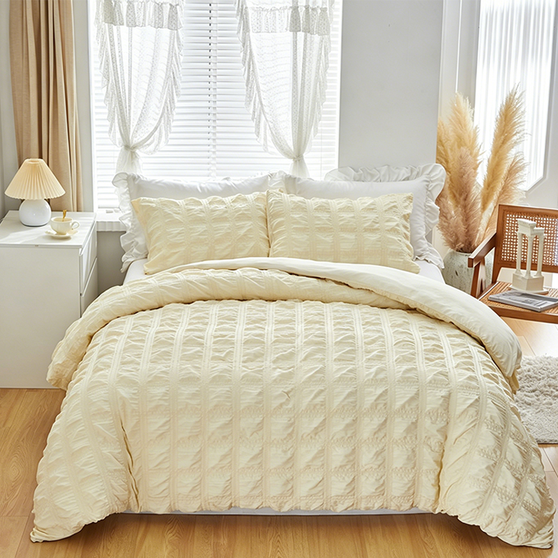 ✨ Limitiertes Sommer-Angebot: 🛋️ 3-teiliger Falten-Bettwäsche-Set, strukturiert & bügelfrei ❄️🍃