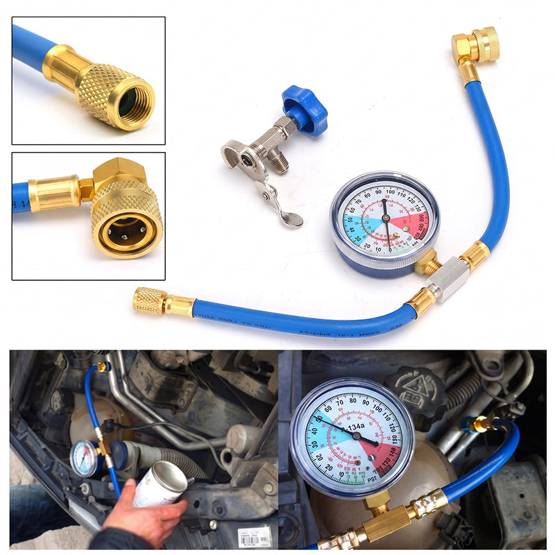🔧 50% RABATT JETZT! ❄️ R134a-Klimafüllschlauch mit Manometer – auslaufsicher, gut ablesbar & kompatibel mit Autos, Lastwagen oder Haushaltsklimaanlagen – sicheres DIY-Nachfüllen 🚗