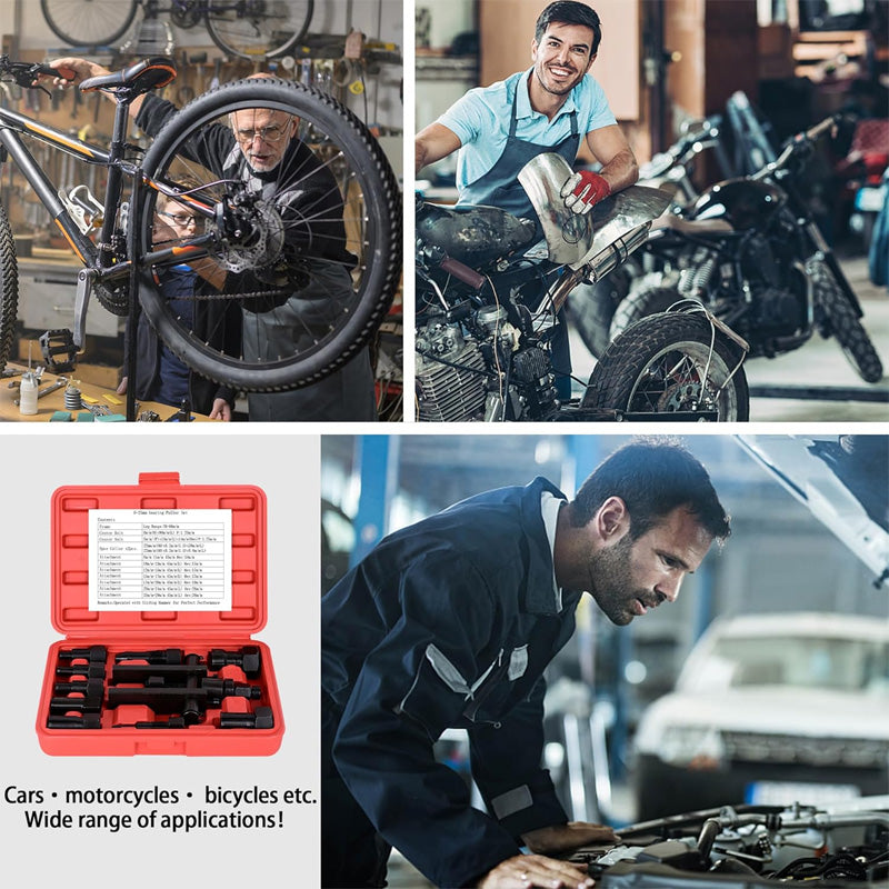🔧 50% RABATT! 🏍️ 10-tlg Motorrad Lagerabzieher Werkzeugset – Robuste Qualität, einfache Handhabung & passend für verschiedene Innendurchmesser – perfekt für Heimwerker und kleine Werkstätten 🛠️
