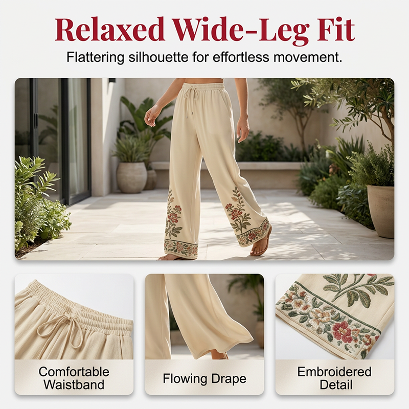 👚 50% OFF NOW! ⏳ Women's Long Sleeve Blouse & Wide-Leg Pants Set – Flowy, elegant & lightweight – perfect for work, brunch or travel – chic 2-piece style 🌸