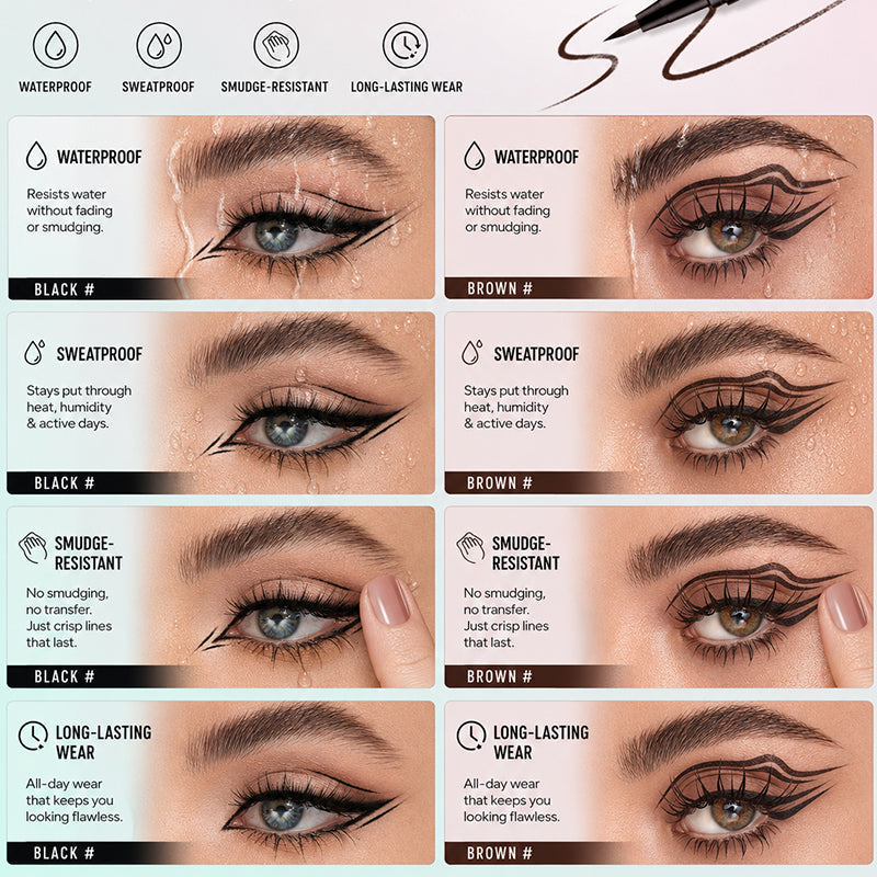 🔥🎁 1+1 GRATIS!! 🥳💞 50K+ VERKAUFT! ⚡💧 Wasserfester Flüssig-Eyeliner-Stift
