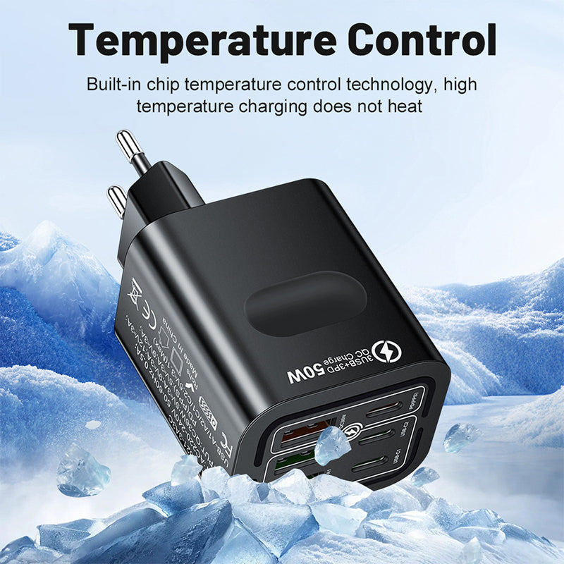 🔥While Supplies Last 40% OFF!🎉 50W 6-Port USB C Wall Charger