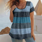 👕✨ Plissiertes Colorblock-T-Shirt für Damen in Übergrößen – modisch, bequem & figurschmeichelnd, jetzt −50%