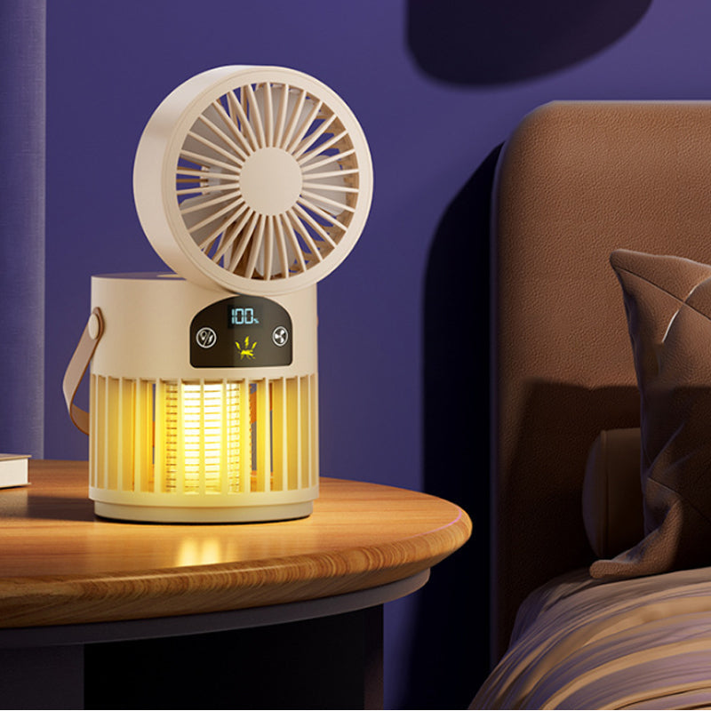Tragbarer, wiederaufladbarer Ventilator mit UV-Insektenvernichter