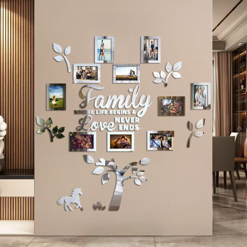 👨‍👩‍👧‍👦🏡✨3D Stammbaum Fotorahmen Wandaufkleber | Selbstklebender Familienbaum Wanddeko