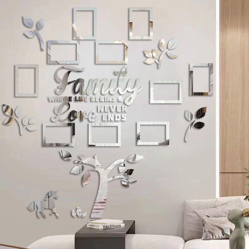 👨‍👩‍👧‍👦🏡✨3D Stammbaum Fotorahmen Wandaufkleber | Selbstklebender Familienbaum Wanddeko
