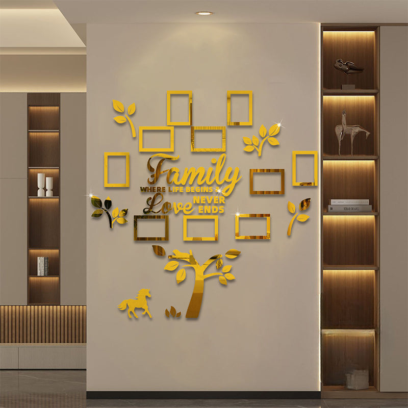 👨‍👩‍👧‍👦🏡✨3D Stammbaum Fotorahmen Wandaufkleber | Selbstklebender Familienbaum Wanddeko