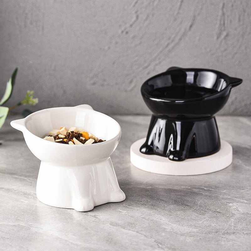 🐱 Erhöhter Kunststoff-Fressnapf für Katzen 🥣 Ergonomisches Design für Komfort beim Fressen