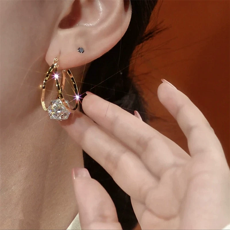 💎 NUR FÜR BEGRENZTE ZEIT: 50 % RABATT! ✨ Doppelte Creolen mit Zirkonia – funkelnde Kugeln, leicht, sicherer Verschluss ✨
