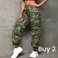 Damen Cargo-Jogginghose im Camouflage-Look