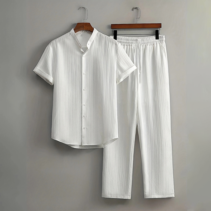 👔  55 % RABATT✨Strukturiertes 2-teiliges Hemd- und Hosen-Set für Herren