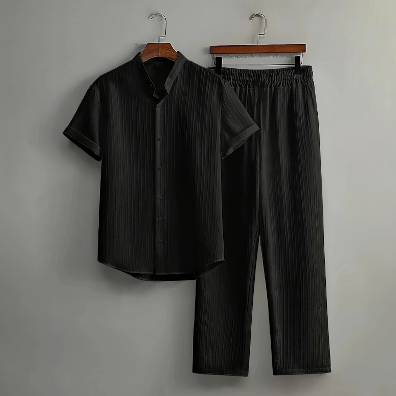 👔  55 % RABATT✨Strukturiertes 2-teiliges Hemd- und Hosen-Set für Herren