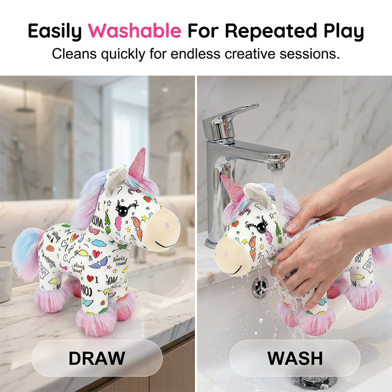 DIY-Set zum Ausmalen: Einhorn-Plüschtier