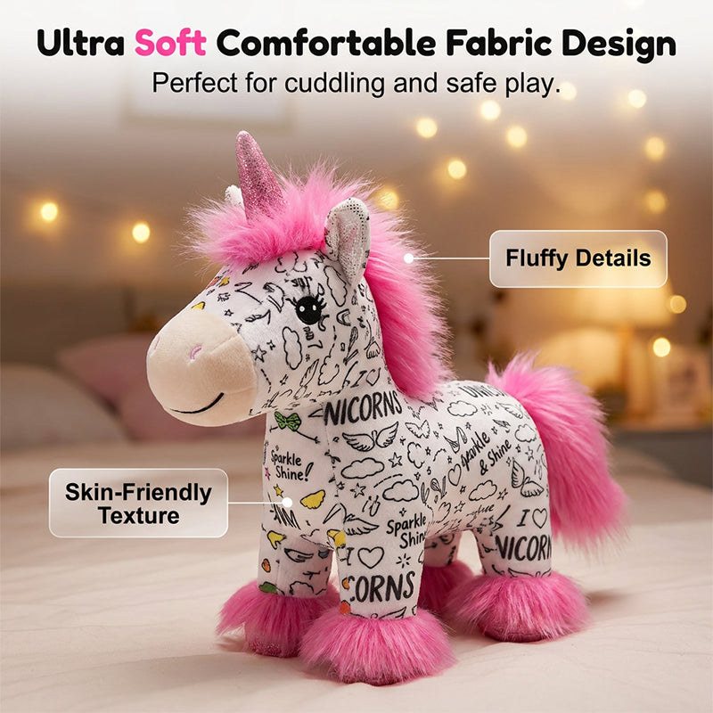 DIY-Set zum Ausmalen: Einhorn-Plüschtier