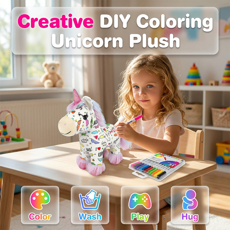 DIY-Set zum Ausmalen: Einhorn-Plüschtier
