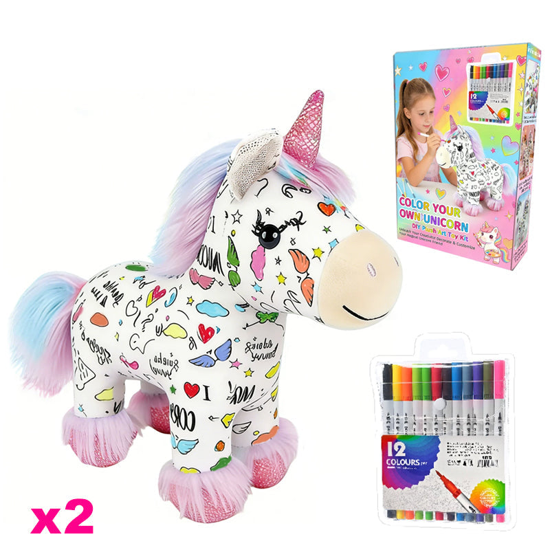 DIY-Set zum Ausmalen: Einhorn-Plüschtier