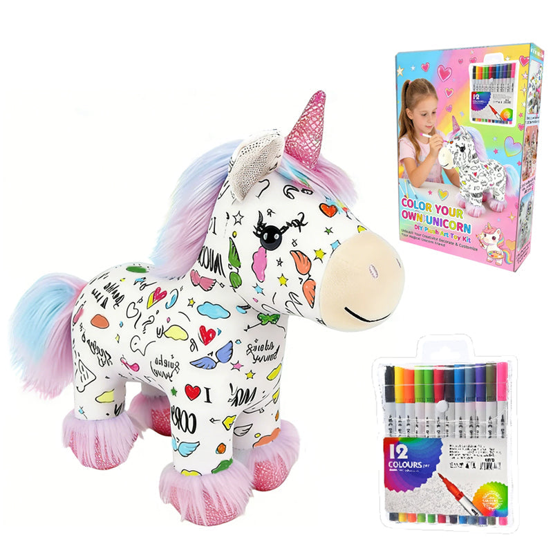 DIY-Set zum Ausmalen: Einhorn-Plüschtier