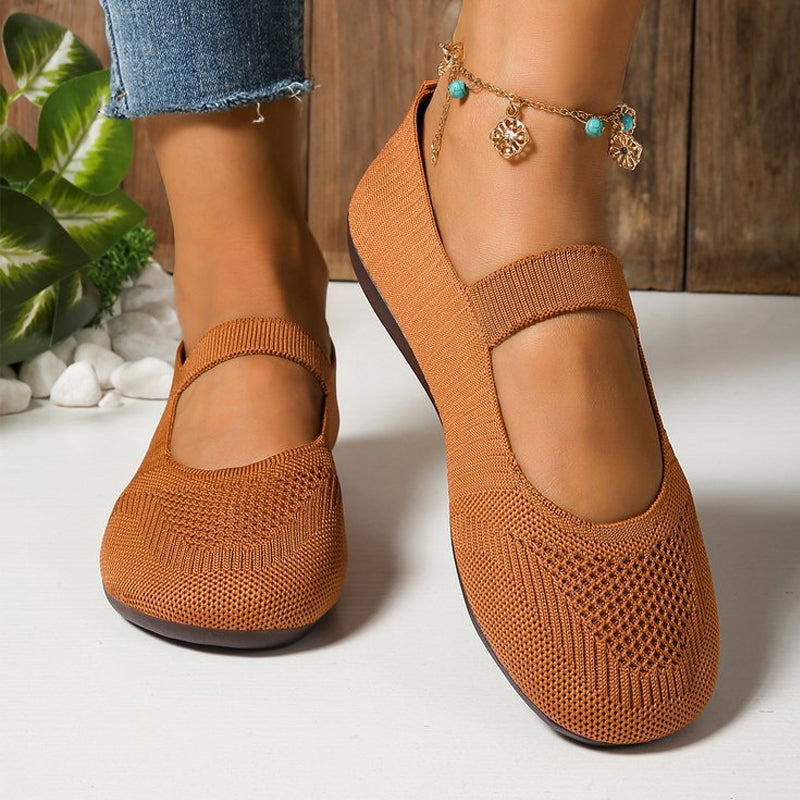 👟🌬️ Atmungsaktive Strickballerinas für Damen – Weich und atmungsaktiv, auch nach langen Spaziergängen bequem – Zahlung per Nachnahme ✅