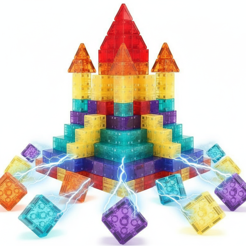 📢📢50 % Rabatt!!🥳🏰Magnetische Bausteine für Kinder – 150-teiliges STEM-Spielzeug ab 3 Jahren 🧲🧠