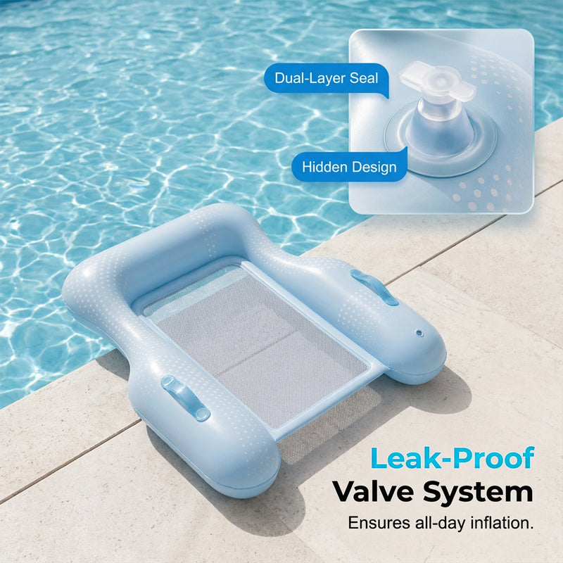 🏊‍♀️50% RABATT!☁️ Skin-Friendly PVC Pool Lounger Float –  Hautfreundlich, bequem, perfekt für Pool & Meer. 🔥💦