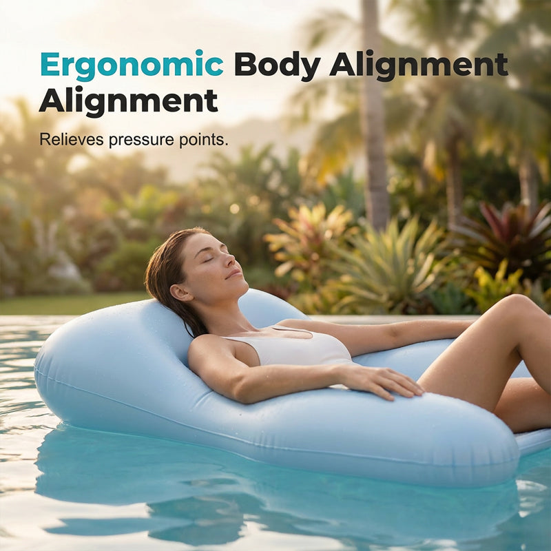 🏊‍♀️50% RABATT!☁️ Skin-Friendly PVC Pool Lounger Float –  Hautfreundlich, bequem, perfekt für Pool & Meer. 🔥💦