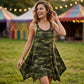 👗50% RABATT! 🌿 Damen ärmelloses Kleid mit asymmetrischem Saum im Camouflage-Look – Locker, frech & perfekt für einen lässigen Streetwear-Look ✨