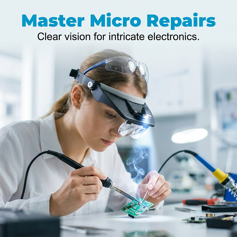 🔬 60% RABATT! 💥 LED Stirnlupe mit 4 Wechsellinsen – Freihändig, Präzisionszoom & integriertes Licht – Ideal für Löten, Uhrenreparatur oder Modellbau – helle, verstellbare Beleuchtung für feine Arbeiten ✨
