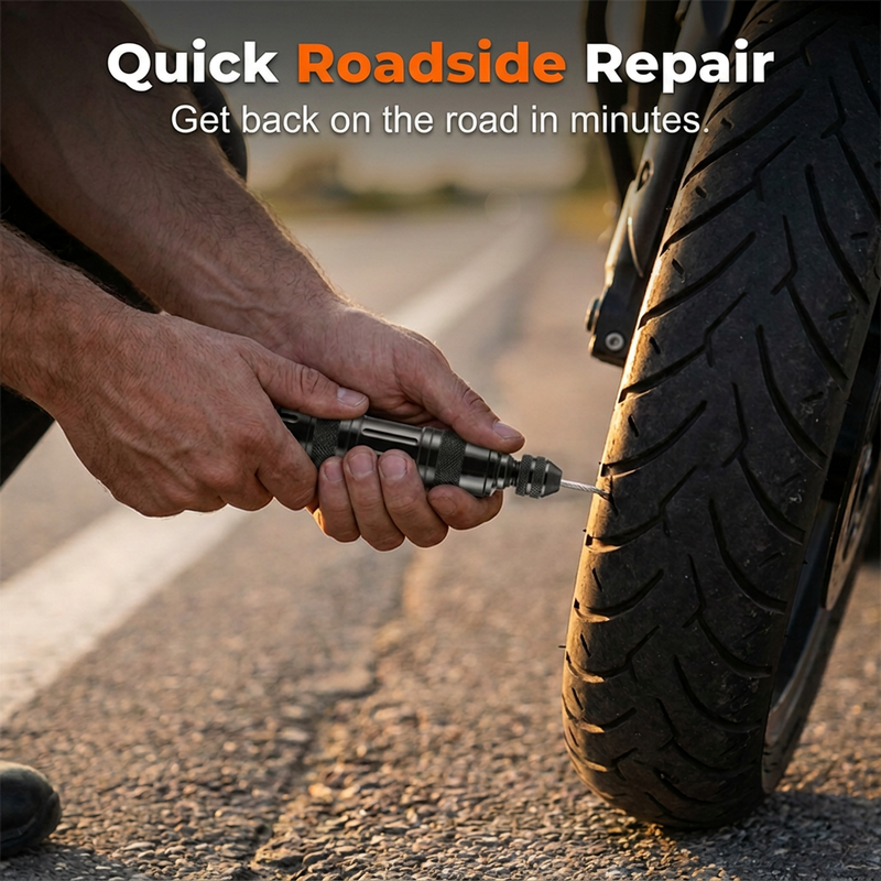 📢📢 50% RABATT! ⏰ Tubeless Tire Repair Kit – Alu-Koffer – Reifenpanne? In Minuten selbst reparieren. 🔧⚡