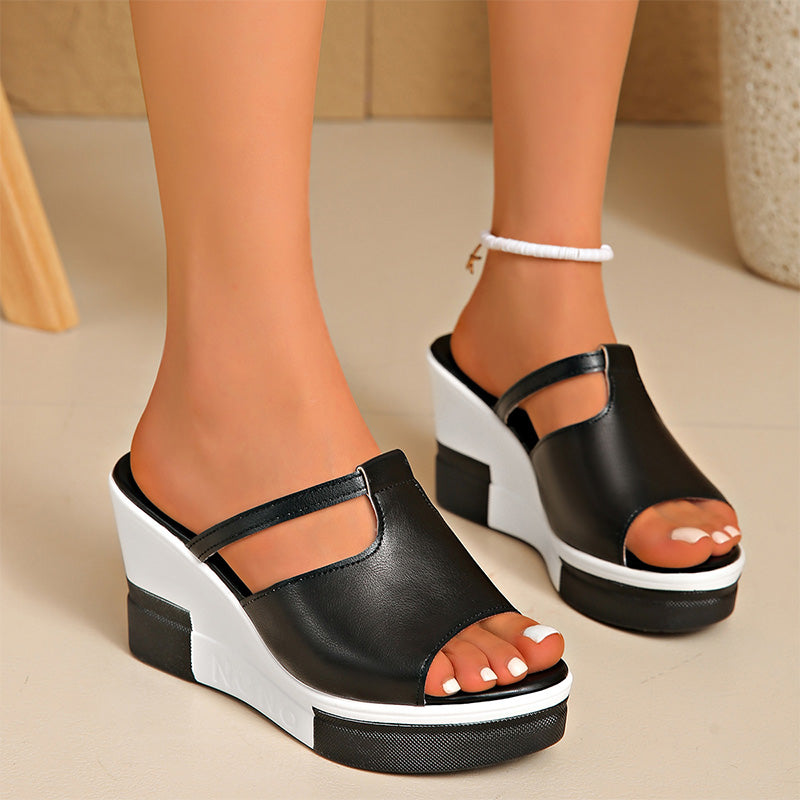 👡☀️ MID-SEASON SALE: −50% NUR FÜR KURZE ZEIT! Damensandalen mit Keilabsatz – Mit Kristallbesatz, breite Riemen & dicke Sohle, bequem & elegant für Alltag, Strand & Übergrößen ✨