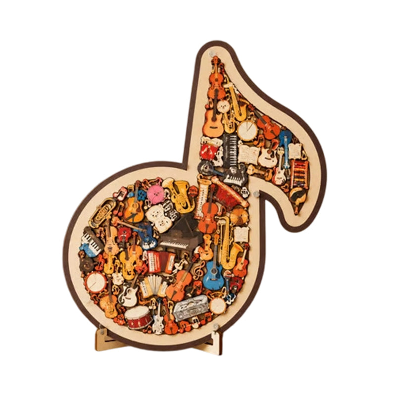 🧩Holzpuzzle mit Notenmotiven – aus umweltfreundlichem Material, wunderschönes Deko-Stück. Tolles Geschenk für Musiker und Puzzle-Fans! 💚🌟