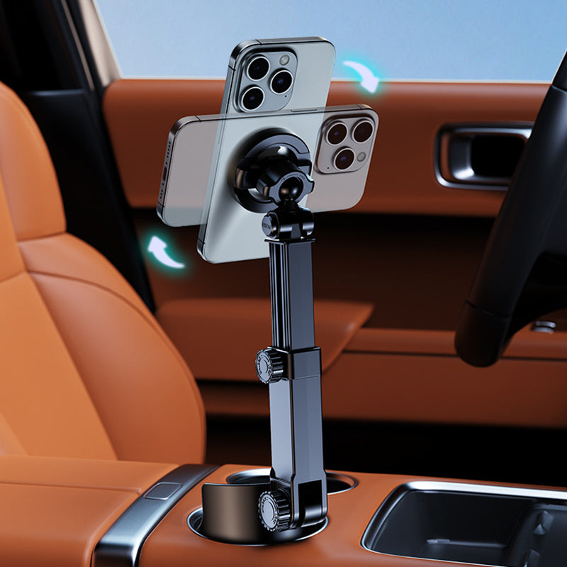 Auto-Getränkehalter-Telefonhalterung – 360° verstellbar, starker N52-Magnet, Einhandbedienung, passend für alle Telefone, stabile Magnet- und Klemmmodelle für sicheres Fahren