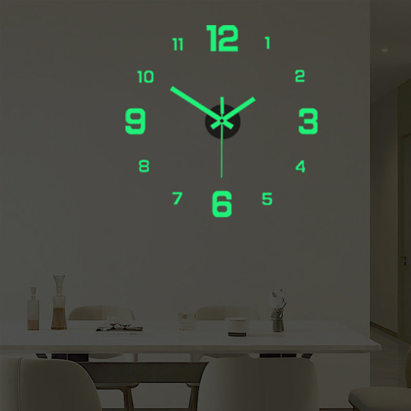 3D DIY Leuchtende Acryl-Wanduhr Set zur Selbstmontage