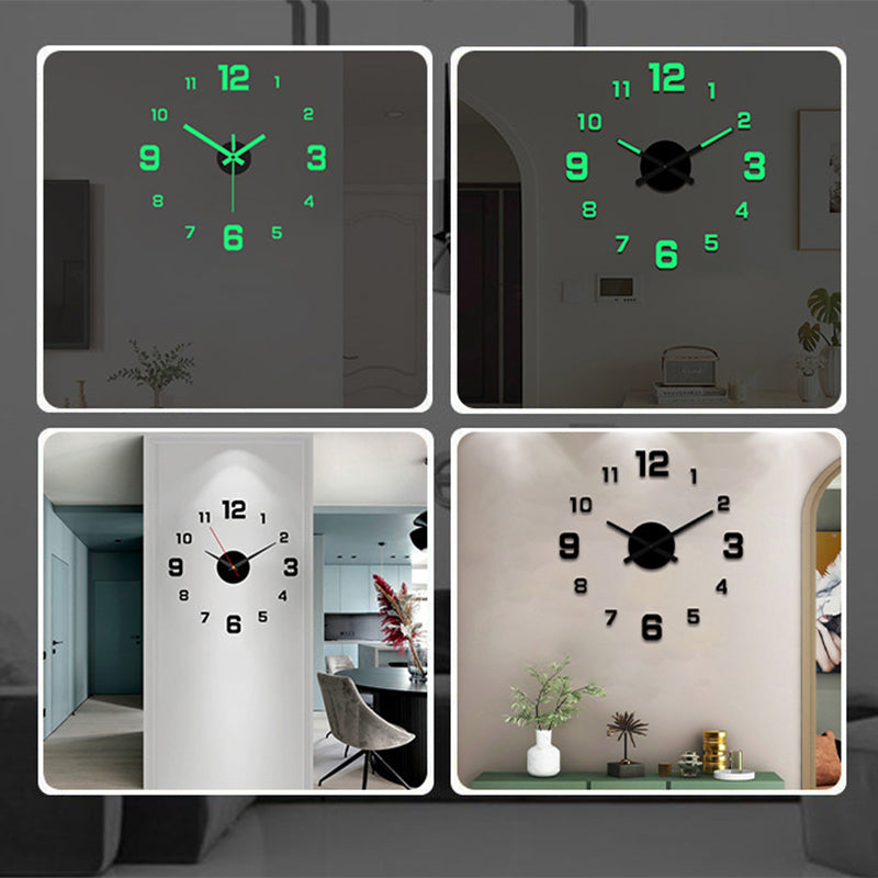 3D DIY Leuchtende Acryl-Wanduhr Set zur Selbstmontage