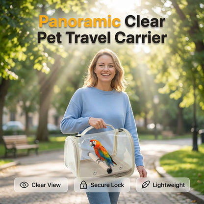 Portable Transparent Bird Carrier Bag