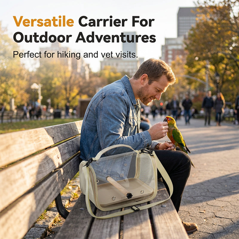 Portable Transparent Bird Carrier Bag