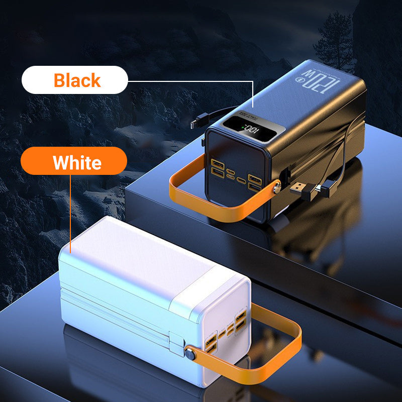 📢📢 50 % RABATT !! ⏰🔋 Hochkapazitäts-Powerbank mit 60.000 mAh und LED-Licht