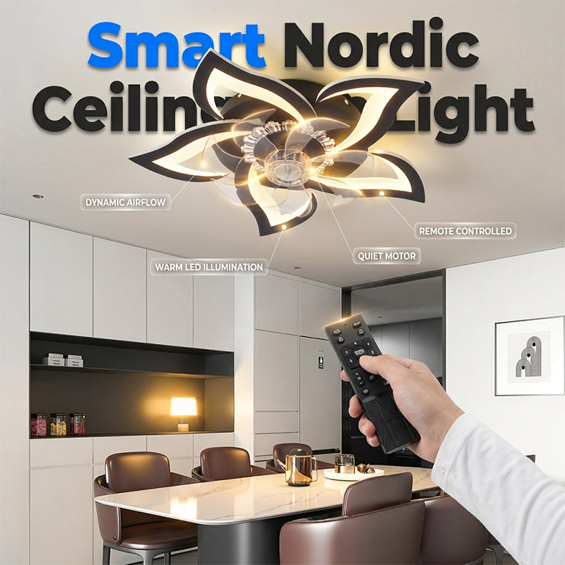 💡LED Deckenventilator mit Fernbedienung, geräuschloser reversibler Gleichstrommotor, modernes dimmbares Einbauleuchten für Schlafzimmer und Wohnzimmer✨