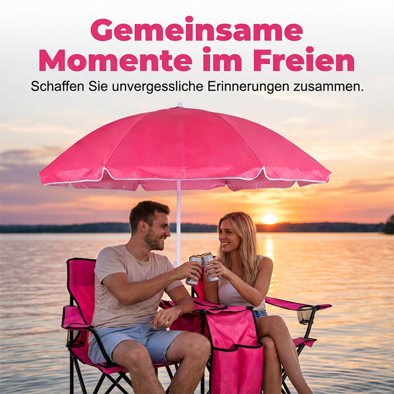 Leichter Doppelsitzer-Klappstuhl