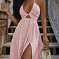 👗Damen Sommer Sexy V-Ausschnitt Maxi-Kleid