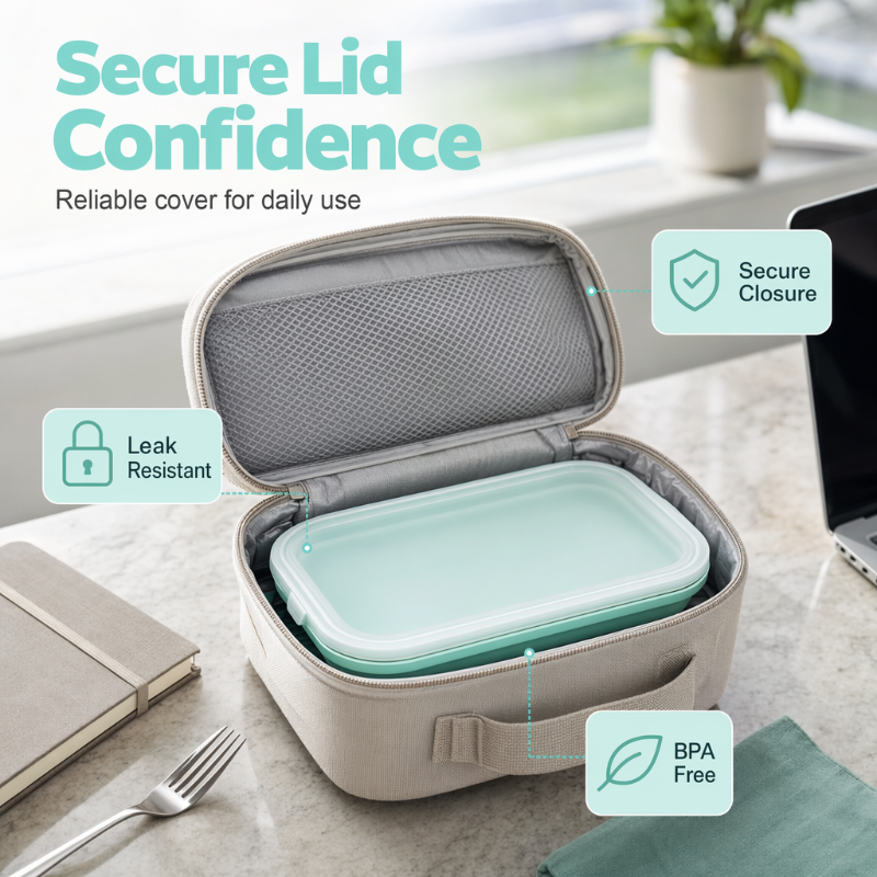 🍱✨ Tragbare Lunchbox aus lebensmittelechtem Silikon – 50% RABATT! BPA-frei, auslaufsicher, faltbar – perfekt für Arbeit, Reise & Picknick. 🔥💪