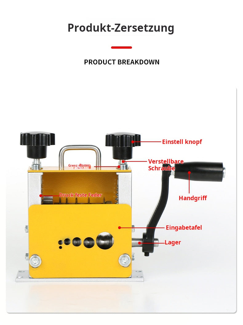 🔧⚡ 50% RABATT! Elektrischer Mehrloch-Abisolierer – Handkurbel- & Elektrobohr-Modus, Doppelfunktion für präzises Abmanteln von Kabeln ✨