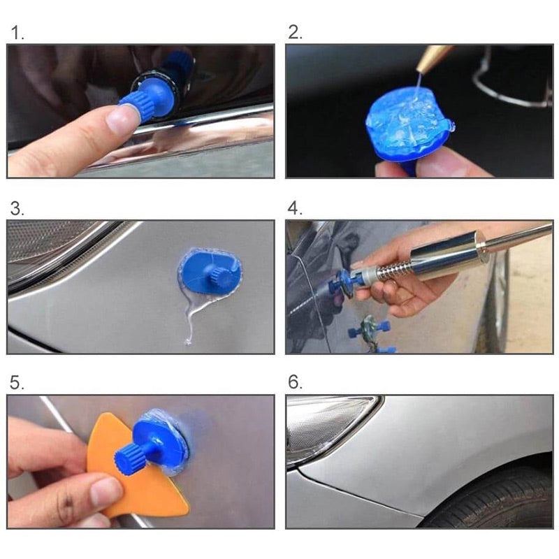 【🔥50 % Rabatt für begrenzte Zeit!🛠】 T-Bar Ausbeulwerkzeug Auto Dellen-Reparatur-Set